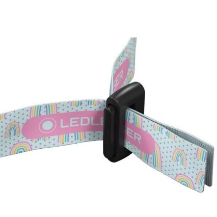 Ledlenser KIDLED4R RAINBOW - Lampe frontale LED rechargeable et dimmable pour enfants, 280 mAh, IPX4, 40 lm, 18 h, violette