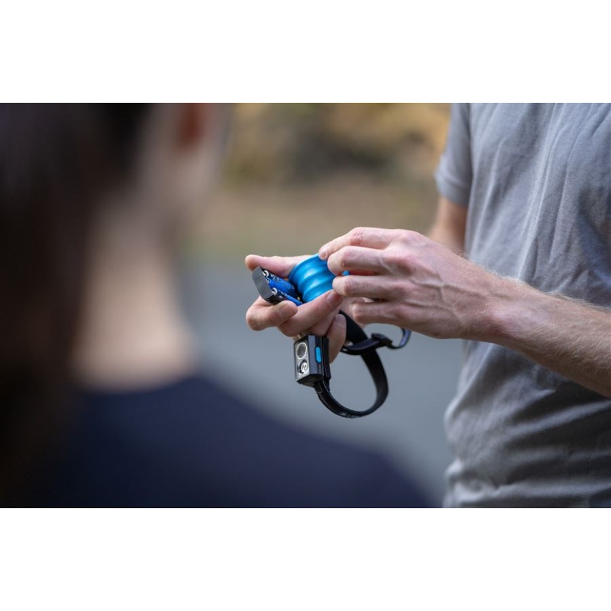 Ledlenser NEO3 - lampe frontale LED dimmable LED/3xAAA IP54 400 lm 20 h bleue