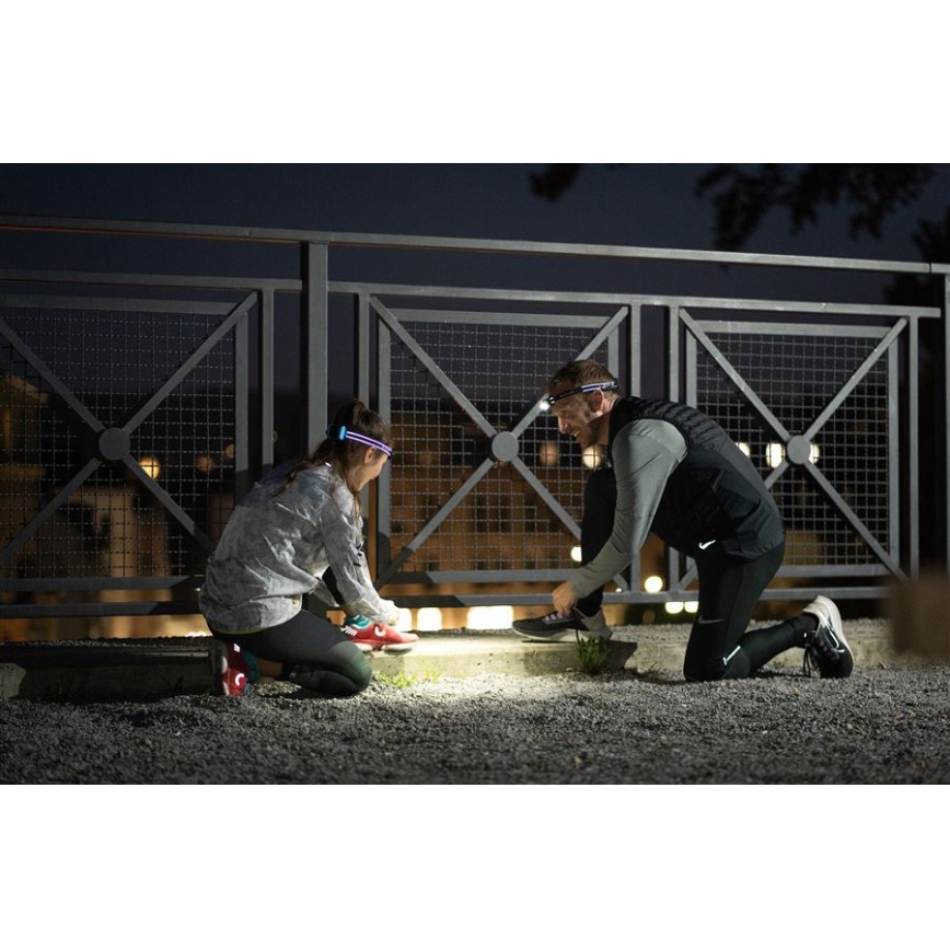 Ledlenser NEO5R - LED-dimbare oplaadbare hoofdlamp LED/1800 mAh IP54 600 lm 35 h zwart/wit