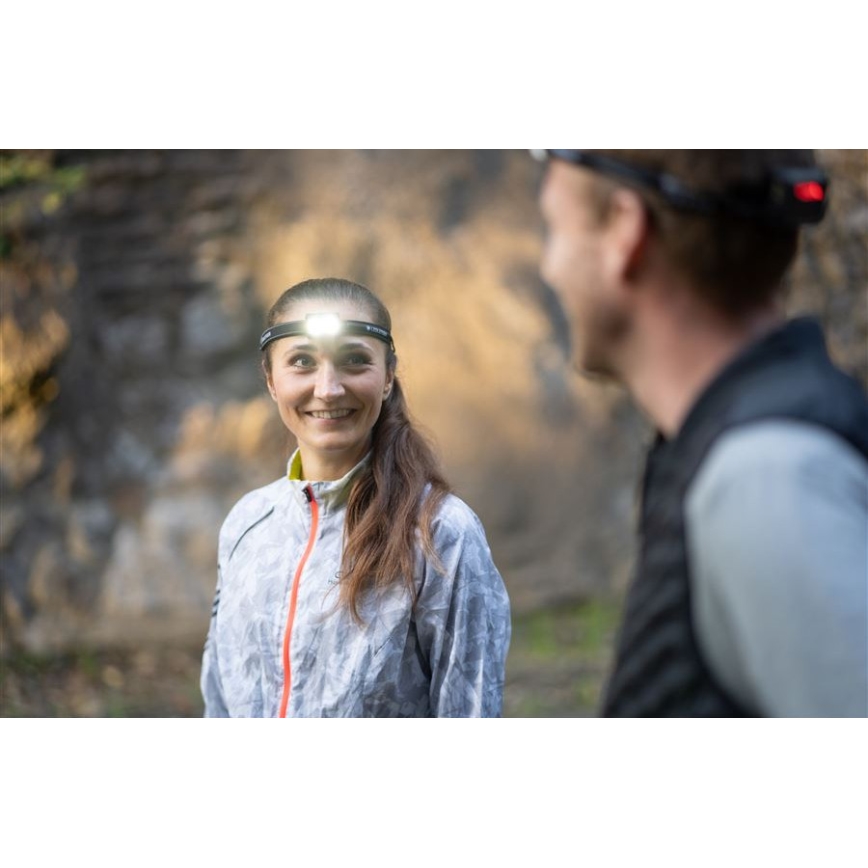 Ledlenser NEO5R - LED-dimbare oplaadbare hoofdlamp LED/1800 mAh IP54 600 lm 35 h zwart/wit