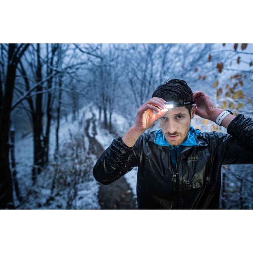 Ledlenser NEO9R - dimbare oplaadbare LED-hoofdlamp, 5000 mAh, IP54, 1200 lm, 120 uur, zwart/blauw