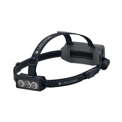 Ledlenser NEO9R - Lampe frontale LED rechargeable à intensité variable / 5000 mAh / IP54 / 1200 lm / 120 h / noir/gris