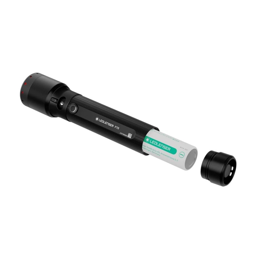 Ledlenser P7R - Dimbare oplaadbare LED-zaklamp, 4600 mAh, IP68, 2000 lm, 80 h, zwart