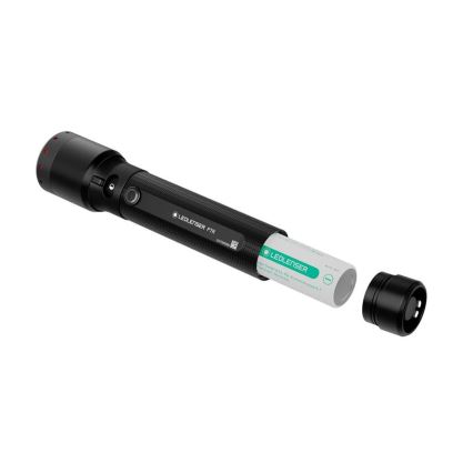Ledlenser P7R - Lampe torche LED rechargeable à intensité variable, 4600 mAh, IP68, 2000 lm, 80 h, noire