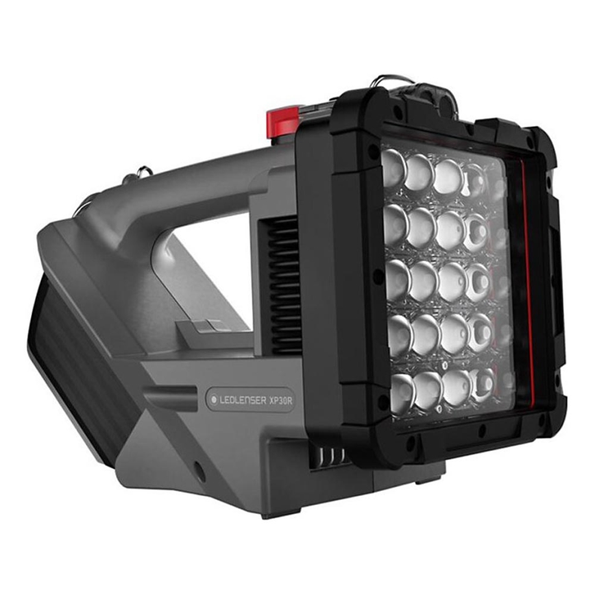 Ledlenser XP30R - Dimbare oplaadbare LED-zaklamp, 5000 mAh, IP54, 32000 lm, 16 uur, grijs