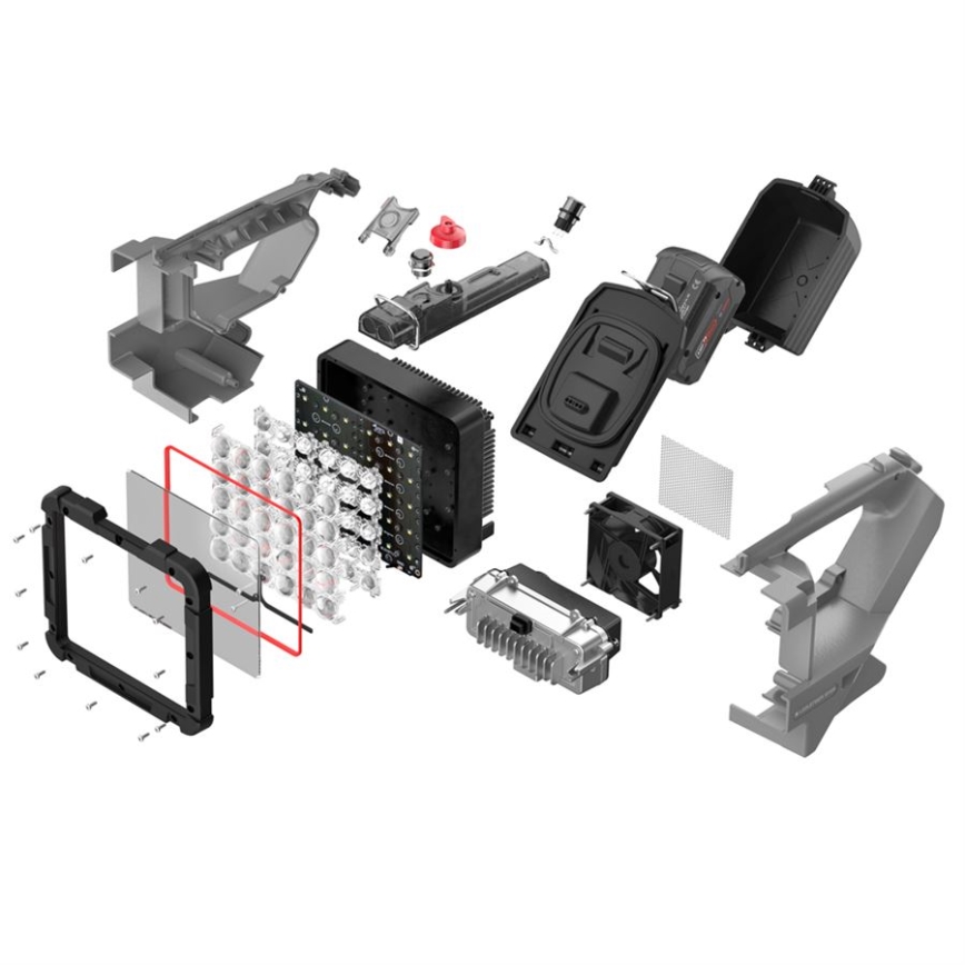 Ledlenser XP30R - Dimbare oplaadbare LED-zaklamp, 5000 mAh, IP54, 32000 lm, 16 uur, grijs