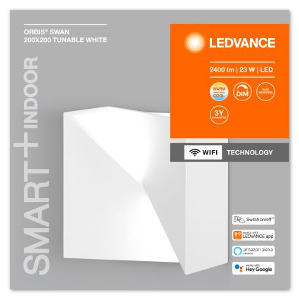 Ledvance - Applique murale à intensité variable SMART+ SWAN LED/23W/230V 3000-6500K Wi-Fi