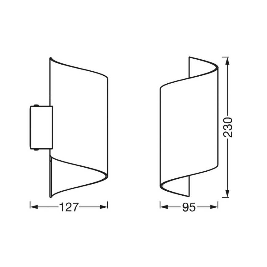 Ledvance - Applique murale à intensité variable SMART+ TWIST LED/12W/230V 3000-6500K Wi-Fi noire