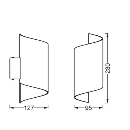 Ledvance - Applique murale à intensité variable SMART+ TWIST LED/12W/230V 3000-6500K Wi-Fi blanche