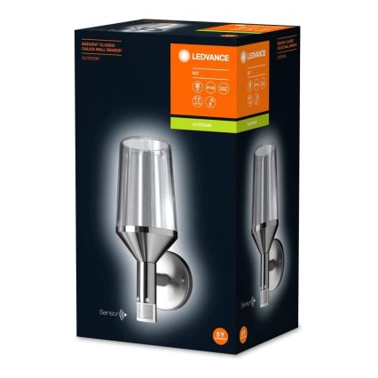 Ledvance - Applique murale extérieur avec détecteur CALICE 1xE27/60W/230V IP44