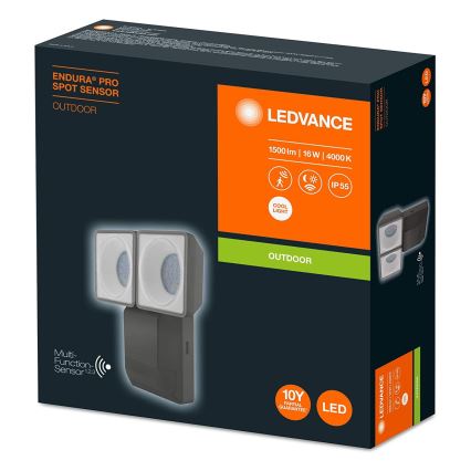 Ledvance - Applique murale extérieur LED avec capteur SPOT 2xLED/8W/230V IP55