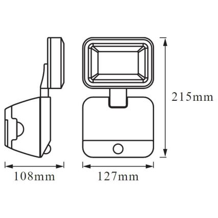 Ledvance - Applique murale extérieure avec détecteur BATTERY LED/4W/4xD IP54