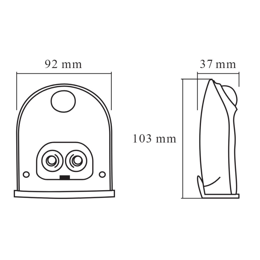 Ledvance - Applique murale extérieure avec détecteur DOORLED LED/1W/3xAA IP54