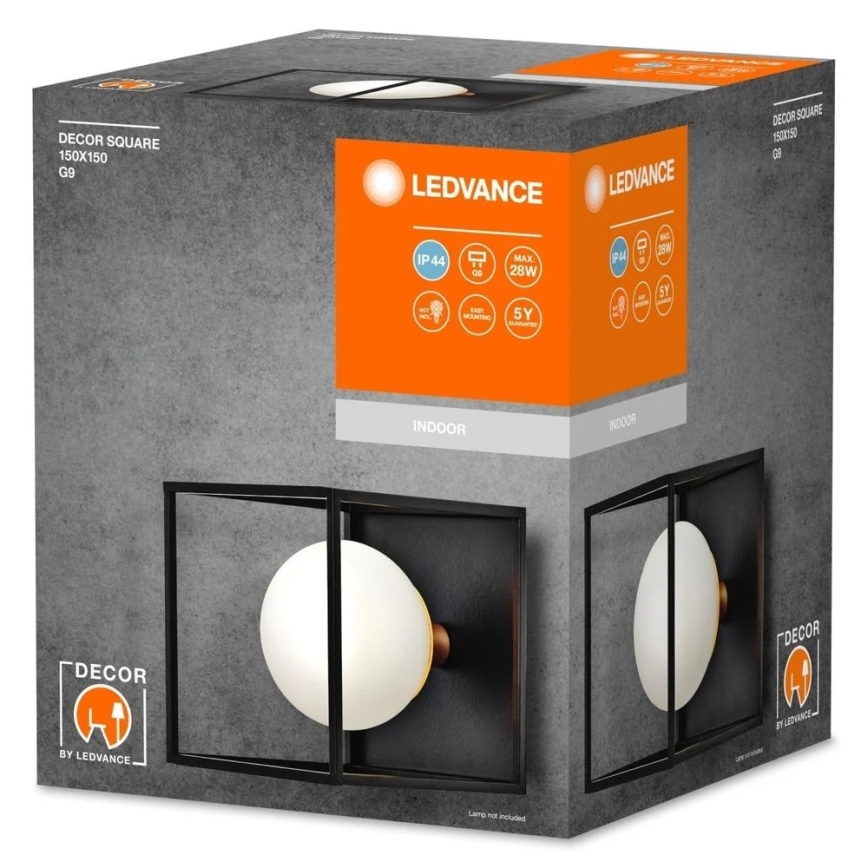 Ledvance - Applique murale extérieure DECOR SQUARE 1xG9/28W/230V IP44