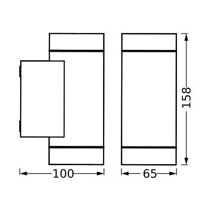 Ledvance - Applique murale extérieure ITYS 2xGU10/35W/230V IP65