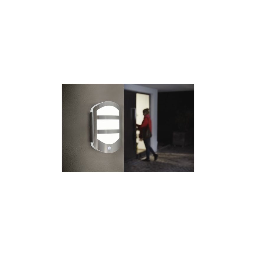Ledvance - Applique murale LED extérieur avec capteur PLATE LED/12,5W/230V IP44