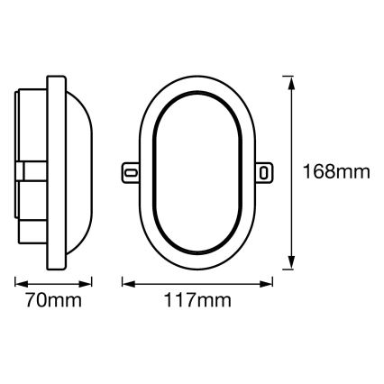 Ledvance - Applique murale LED extérieure  BULKHEAD LED/6W/230V IP54 noir