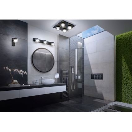 Ledvance - Applique murale salle de bain ORBIS FLAME 2xLED/5,5W/230V 3000/4000K IP44 noir