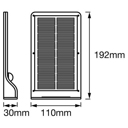 Ledvance - Applique murale solaire avec détecteur DOORLED LED/3W/3,3V 2000 mAh IP44
