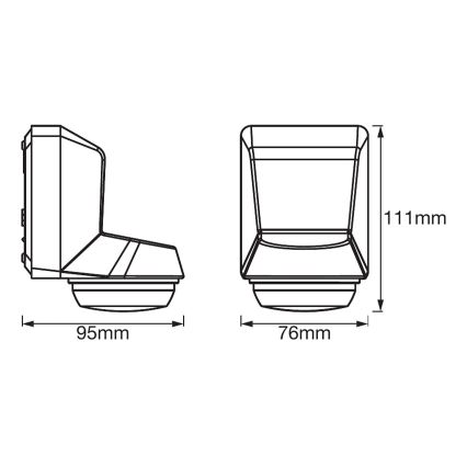 Ledvance - Buiten infraroodsensor voor beweging 230V IP55 antraciet