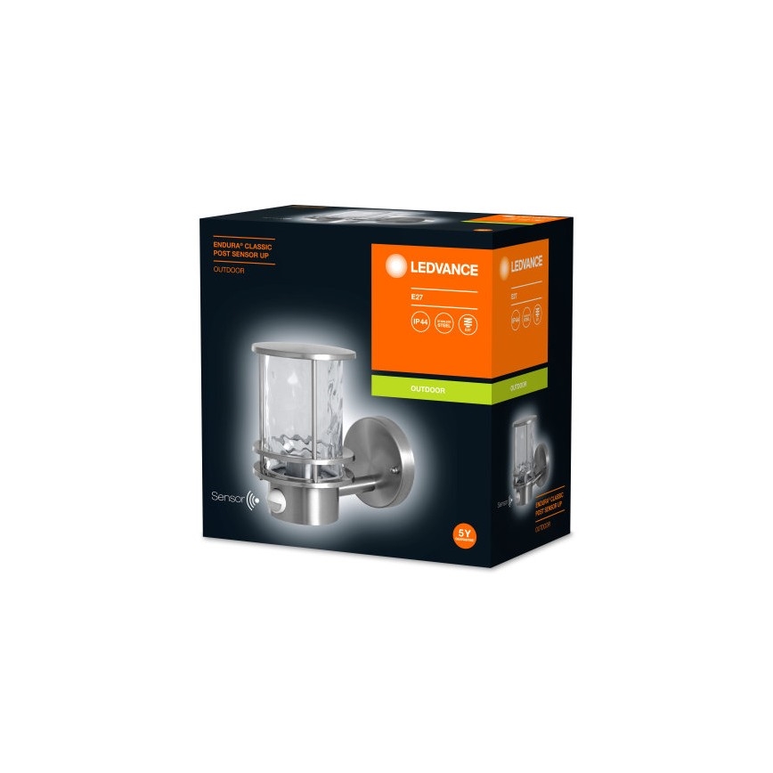 Ledvance - Buiten wandlamp met sensor ENDURA 1xE27/60W/230V IP44