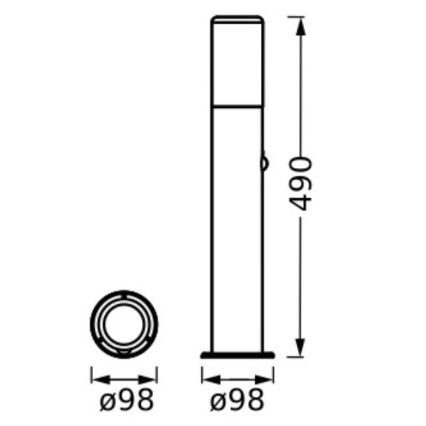 Ledvance - Buitenlamp met sensor FIGO CYLINDER 1xE27/20W/230V IP44