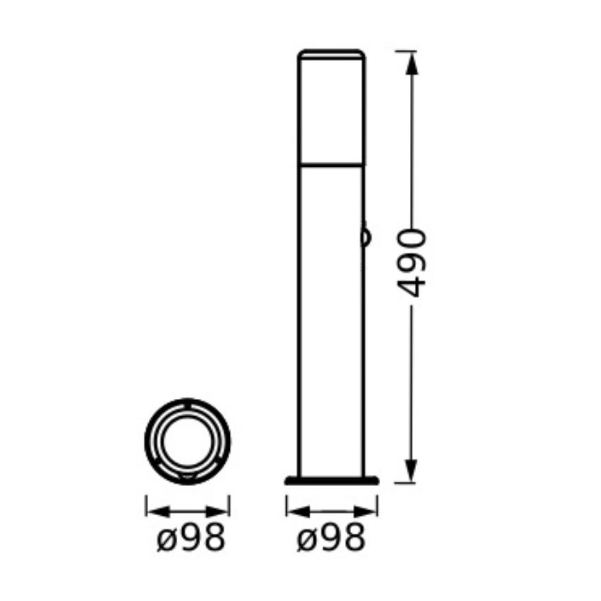 Ledvance - Buitenlamp met sensor FIGO CYLINDER 1xE27/20W/230V IP44