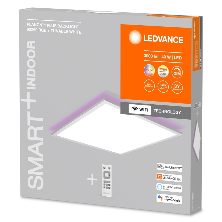 Ledvance - Dimbare LED RGBW Paneel SMART+ PLANON LED/40W/230V 3000-6500K Wi-Fi + afstandsbediening