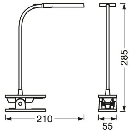 Ledvance - Dimbaar LED touch tafellampje PANAN LED/5,2W/5V 1200 mAh