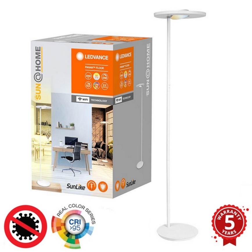 Ledvance - Dimbare en Staande LED Lamp SUN@HOME LED/36W/230V 2200-5000K CRI 95 Wi-Fi