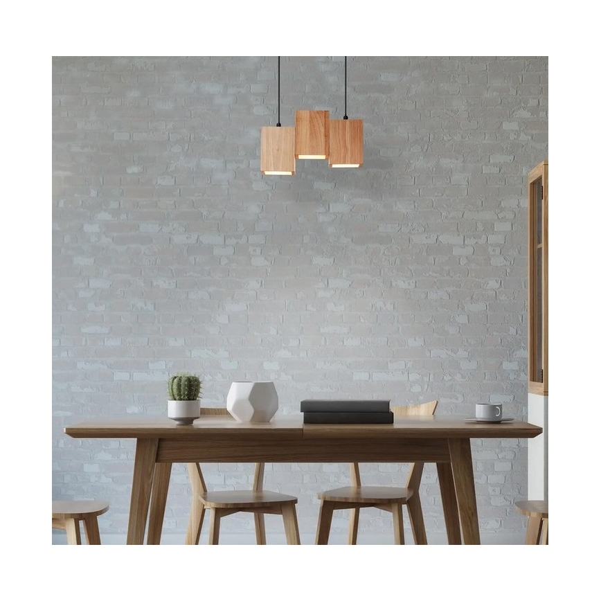 Ledvance - Dimbare LED Hanglamp aan een koord DECOR WOOD 3xLED/7W/230V Wi-Fi