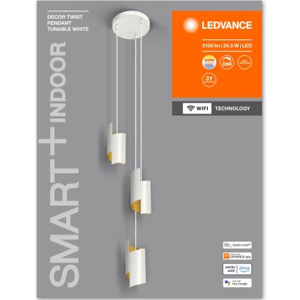 Ledvance - Dimbare LED Hanglamp aan een koord SMART+ DECOR 3xLED/8W/230V wit Wi-Fi