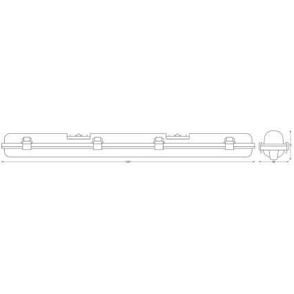 Ledvance - Dimbare LED Industrie Lamp SUBMARINE G13/18W/230V 2700-6500K Wi-Fi IP65