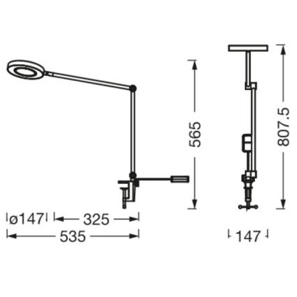 Ledvance - Dimbare LED lamp met klem SUN@HOME LED/15W/230V 2200-5000K CRI 95 Wi-Fi