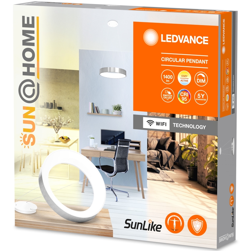Ledvance - LED dimbare hanglamp aan kabel SUN@HOME CIRCULAR LED/18,5W/230V Wi-Fi