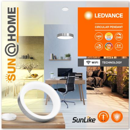 Ledvance - LED dimbare hanglamp aan kabel SUN@HOME CIRCULAR LED/18,5W/230V Wi-Fi