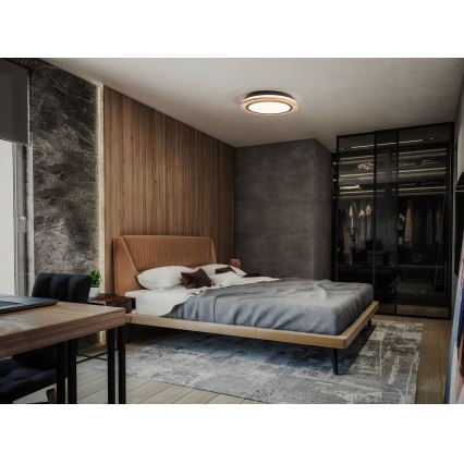 Ledvance - Dimbare LED plafondlamp SMART+ ORBIS WOOD LED/24W/230V 2700-6500K eiken Wi-Fi