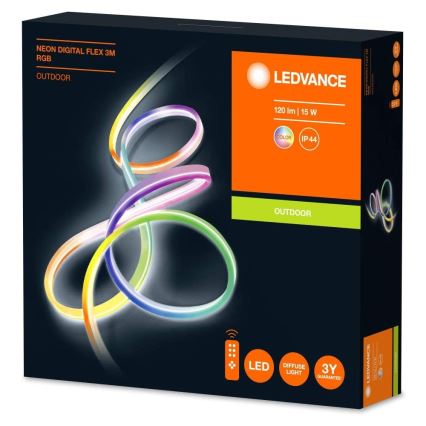 Ledvance - Dimbare LED RGB buitenstrip met afstandsbediening FLEX 3m LED / 15W / 230V IP44