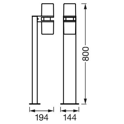 Ledvance - Dimbare LED RGBW Lamp voor Buiten SMART+ FLARE 2xLED/7W/230V Wi-Fi IP44