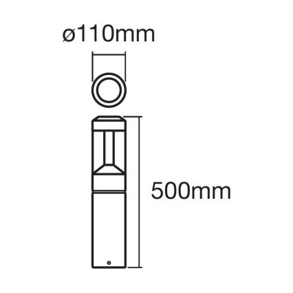 Ledvance - Dimbare LED RGBW Lamp voor Buiten SMART+ MODERN LED/12W/230V IP44 BT