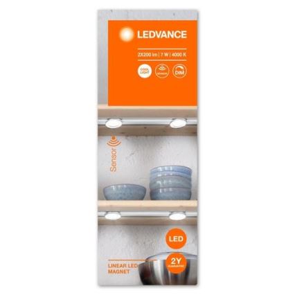 Ledvance - Eclairage de meuble à intensité variable avec détecteur LINEAR 2xLED/3,5W/230V