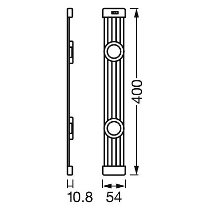 Ledvance - Eclairage de meuble à intensité variable avec détecteur LINEAR 2xLED/3,5W/230V