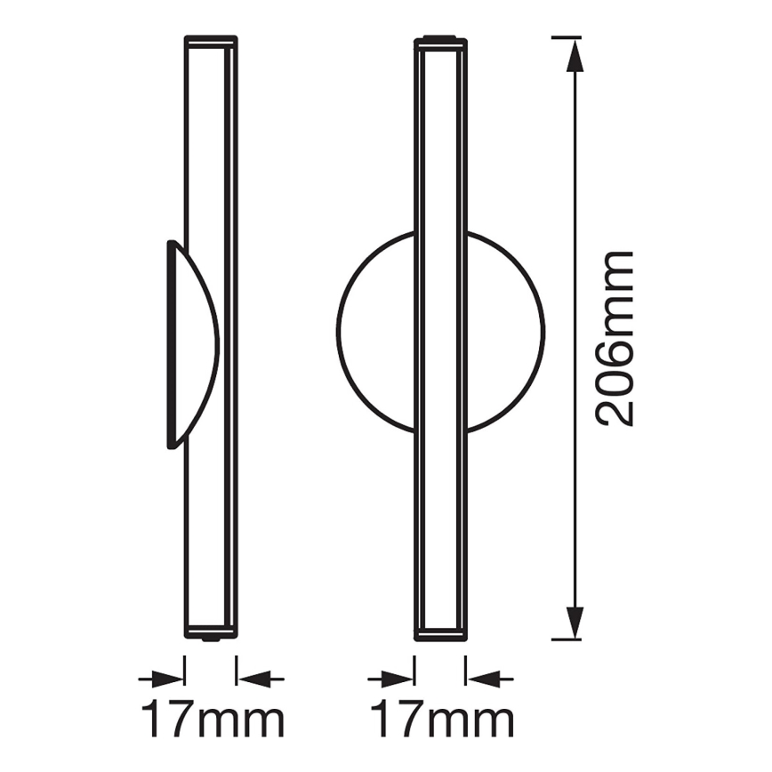 Ledvance - Éclairage de miroir à intensité variable LEDSTIXX LED/2W/Li-Ion 800 mAh IP44 CRI 90