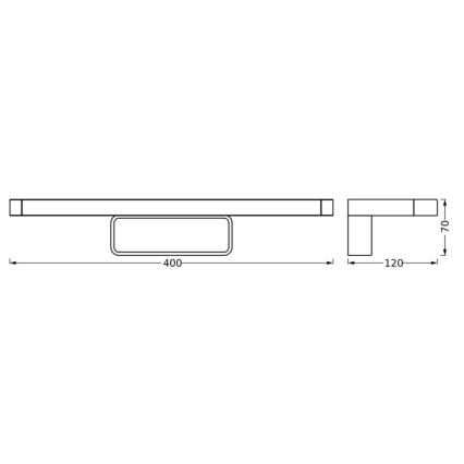 Ledvance - Éclairage de miroir salle de bain DISC BAR LED/7W/230V 3000/4000K IP44