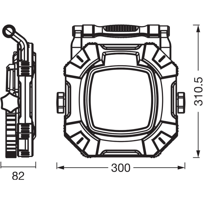 Ledvance - Eclairage de travail à intensité variable avec 2 prises WORKLIGHT VALUE LED/60W/230V IP54