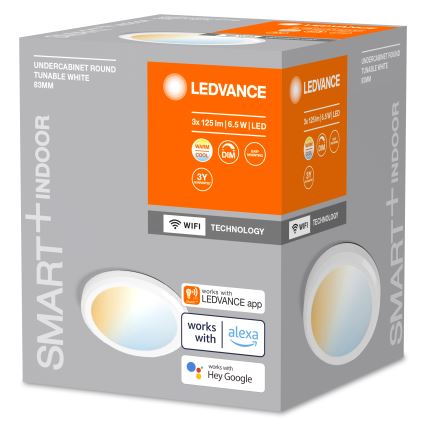 Ledvance - ENSEMBLE x3 Réglette LED de cuisine à intensité variable SMART+ LED/6,5W/230V Wi-Fi