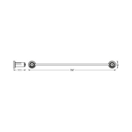 Ledvance - Handdoek Houder met LED achtergrondverlichting IP44