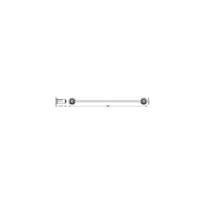 Ledvance - Handdoek Houder met LED achtergrondverlichting IP44