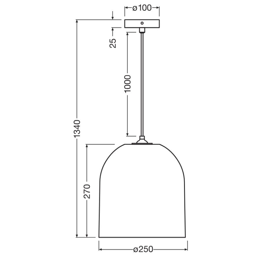 Ledvance - Hanglamp aan een koord DECOR CARDBOARD 1xE27/15W/230V diameter 25 cm