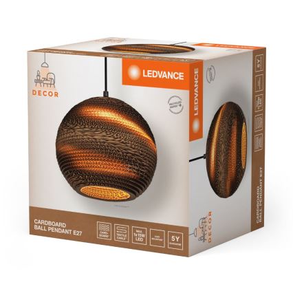 Ledvance - Hanglamp aan een koord DECOR CARDBOARD 1xE27/15W/230V diameter 26 cm
